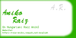 aniko raiz business card