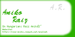 aniko raiz business card